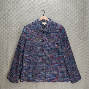 Appleseed's Colorful Tweed Blazer-Coat-Sz 20